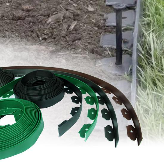 Landscape Edging Border No Dig All-weather Garden Isolation Edging Border with Spikes Easy-to-Install