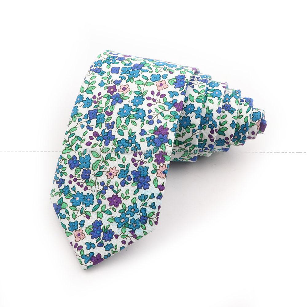 Новый шик, галстук с цветочным принтом, галстук из 100% хлопка, для мужчин, светлый цвет, повседневный узкий галстук, свадебная вечеринка