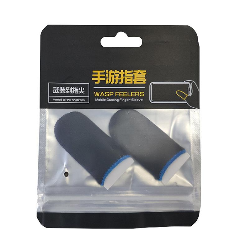 2 шт., игровые накладки на пальцы, дышащие напальчники для игр, антипотные напальчники для сенсорных экранов, чехлы для сенсорных экранов, чувствительные мобильные сенсорные перчатки
