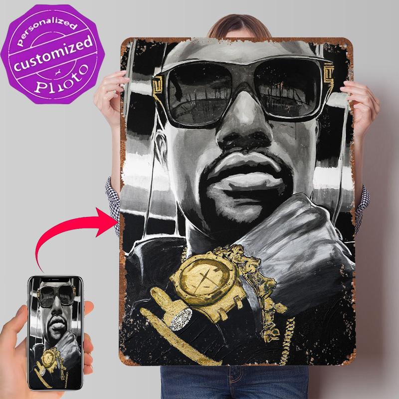 Floyd Mayweather Tinplate Poster Customized Wall Art Retro Vintage Metal Signs for Fans Decoration Home Decor Items House Room
