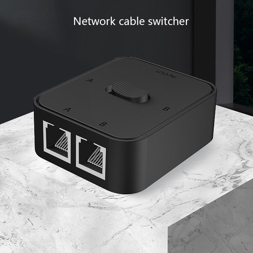 2-портовый гигабитный сетевой коммутатор 1000 Мбит/с RJ45, сетевой разветвитель, селектор удлинителя кабеля, бесплатный 2-сторонний разъем адаптера