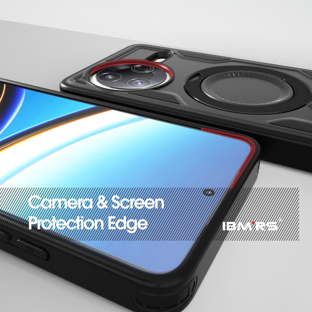 Чехол для Redmi K80 Pro [магнитный противоударный] с подставкой и шнурком | Совместимость с IBM RS