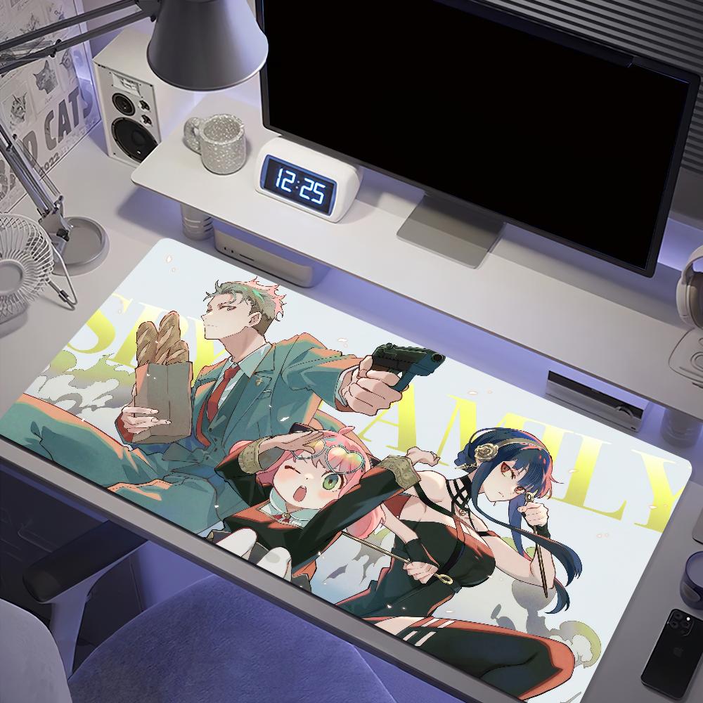 Cute S-SPY FAMILY Anime A-Anya Forge Mouse Pad Desk Mat Large Non-slip Anti-fray Keyboard Ergonomic Office Rubber PC Home Custom