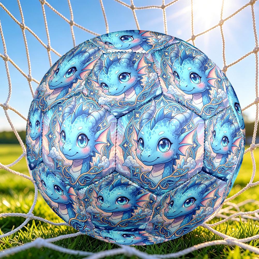 1pc Fantasy Dragon Art Themed Soccer Ball, Size 5, Lightweight PVC Material, Outdoor Training Soccer Ball Gift. q62253