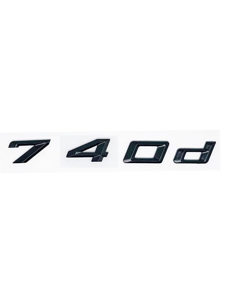 New Font Black Chrome ABS Alphanumeric Trunk Emblem for BMW 7 Series G11 G12 G70 G71 - 730d 740d 745d 750d 760d Nameplate Sticke