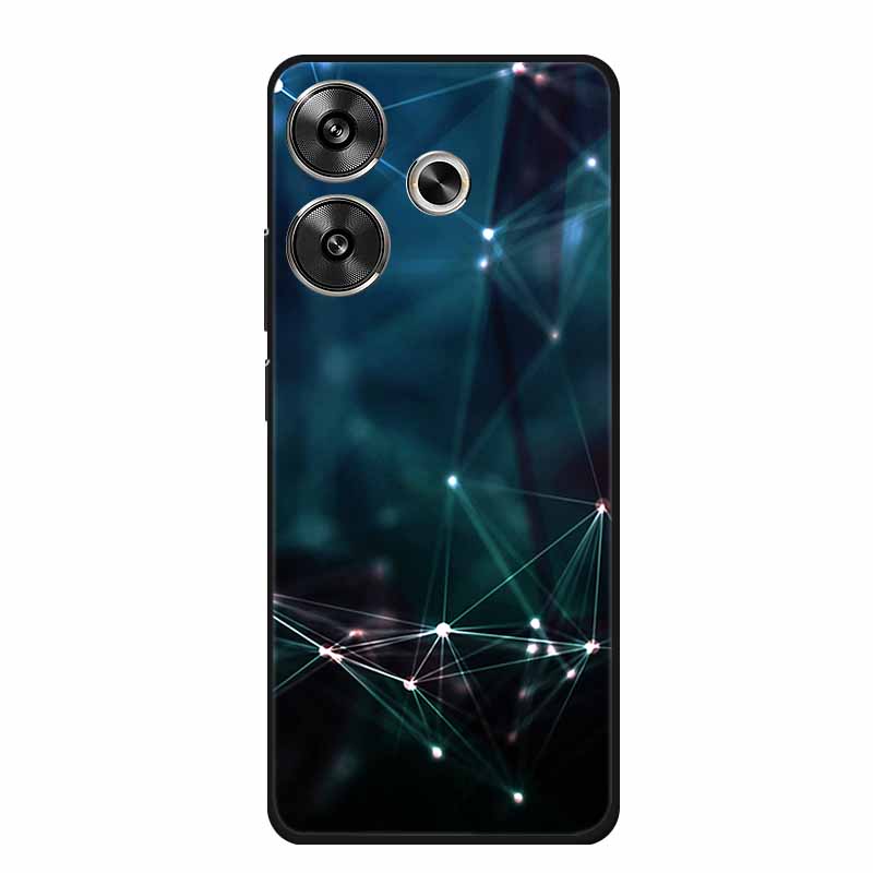 Phone Case For Xiaomi Poco M6 4G Back Cover Case Shockproof Black Silicone Soft Funda For Poco M6 Case PocoM6 M 6 6.79" Coque