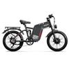 TIFGALOP Adult Electric Bicycle, 2000W Powerful Dual Motor, 52V 24Ah Lithium-ion Battery, 45-90 Km Range, 20-inch Wide Tires