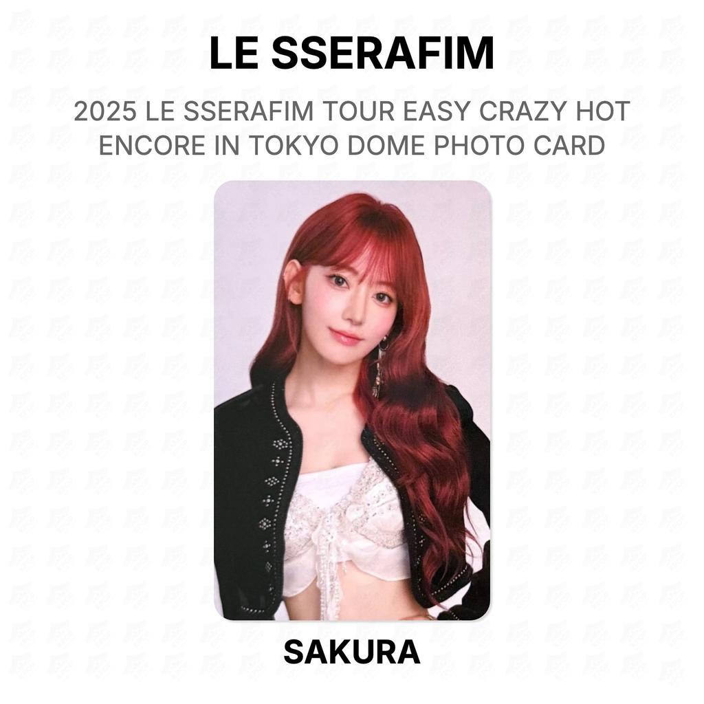 LE SSERAFIM 2025 LE SSERAFIM ТУР EASY CRAZY HOT Encore В TOKYO DOME ФОТОКАРТОЧКА Официальная фотокарточка