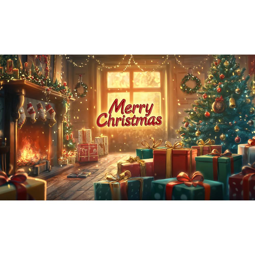 Large Polyester Merry Christmas Banner Outdoor and Home Garden Decorations for Holiday Party Backgrounds