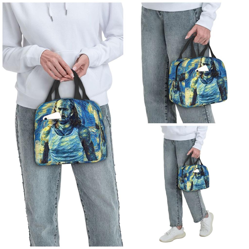 Nicolas Cage Stage Insulated Lunch Bag for Kids School Cooler Thermal Food Box Tote Leakproof Lunch Boxes Container