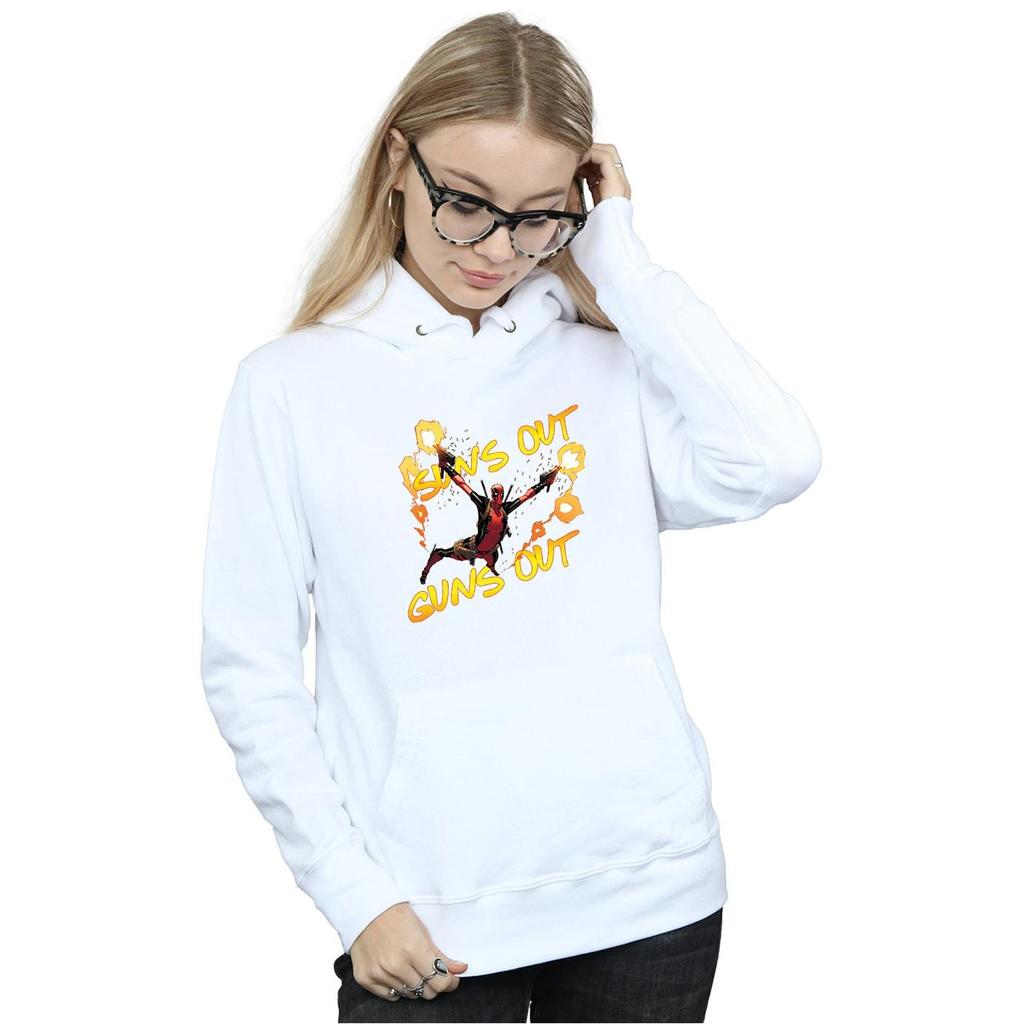 Marvel Womens/Ladies Deadpool Sun´s Out Guns Out Hoodie