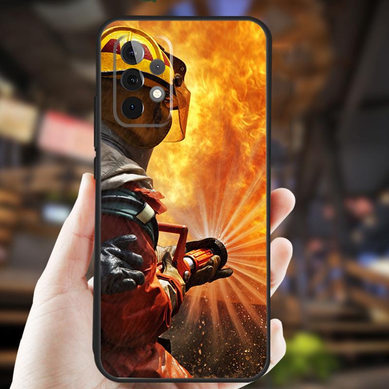 Герои-пожарные Чехол для пожарного для Samsung Galaxy A32 A56 A16 A15 A22 A52 A54 A14 A26 A36 A55 A35 A05 A06 A53 A33 A13