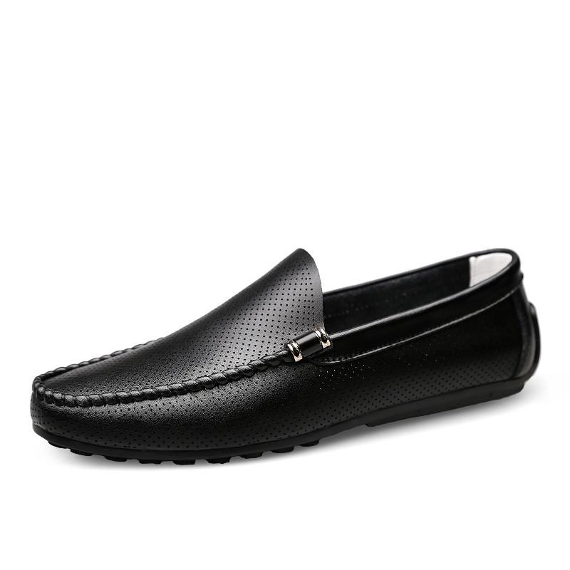 Модные официальные мужские мокасины из натуральной кожи, мужские туфли для вождения, абсолютно новые мужские мокасины на плоской подошве, итальянские дышащие туфли-лодочки для мужчин