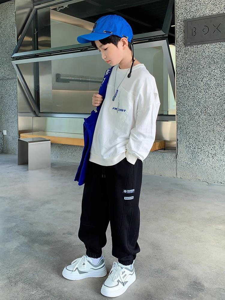 Осень 2025 Мальчиковые свободные спортивные брюки - Повседневные длинные брюки для детей