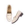 Shoetopia Детальные кремовые лоферы с пряжкой для девочек и девушек - EU39