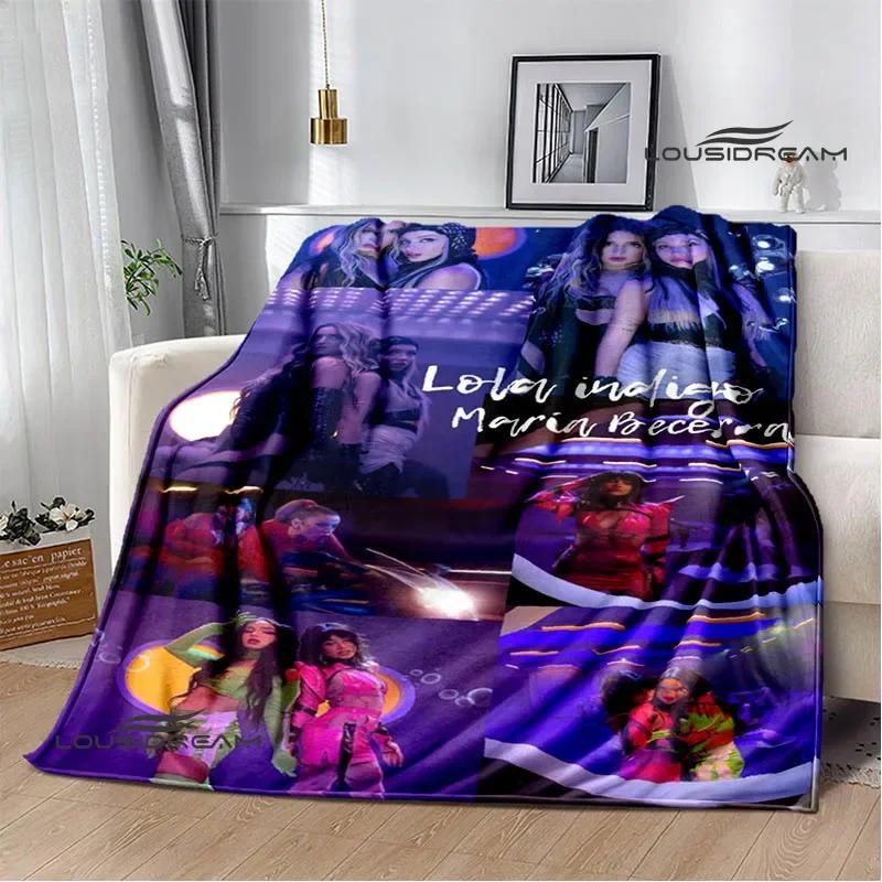 Spanish singer Lola índigo printed blankets Flange Warm blanket soft and comfortable blanket picnic blankets birthday gift