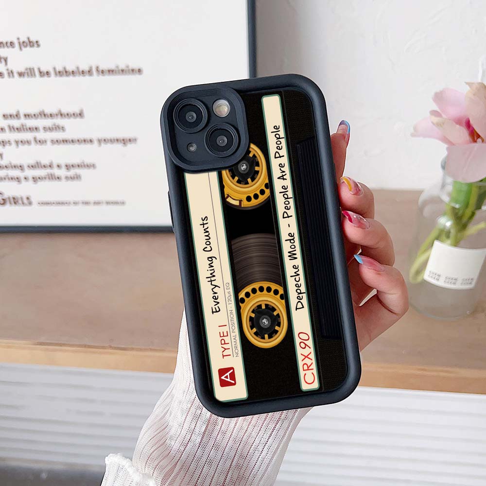 Sky Eye Ladder Phone Case for iPhone 15 14 13 12 Samsung A15 A25 A24 S23 FE Huawei Honor 90 Angel Eye Soft Cover A19 Original Retro Cassette Tape Art