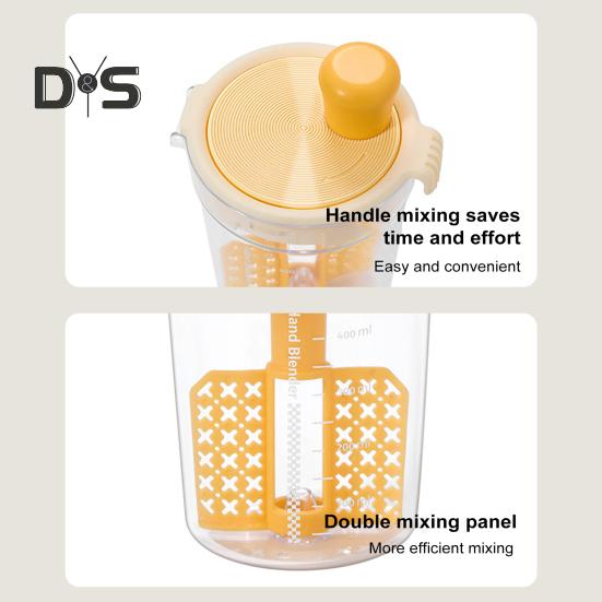 Миксер для приправ, ручная яичная смесь с градуированной чашкой для смешивания, домашний кухонный инструмент, многофункциональный блендер для домашних соусов для макания