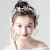 Свадебный ободок жемчужный ободок с цветком детский цветочный венок супер фея принцесса аксессуар для волос ободок повязка лента