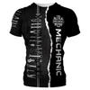 Mechanic Shirt Men's T-shirt Mechanical Tools 3d Print Kid Short Sleeve Summer Women Tops Oversized Fashion Men Clothing Tshirt