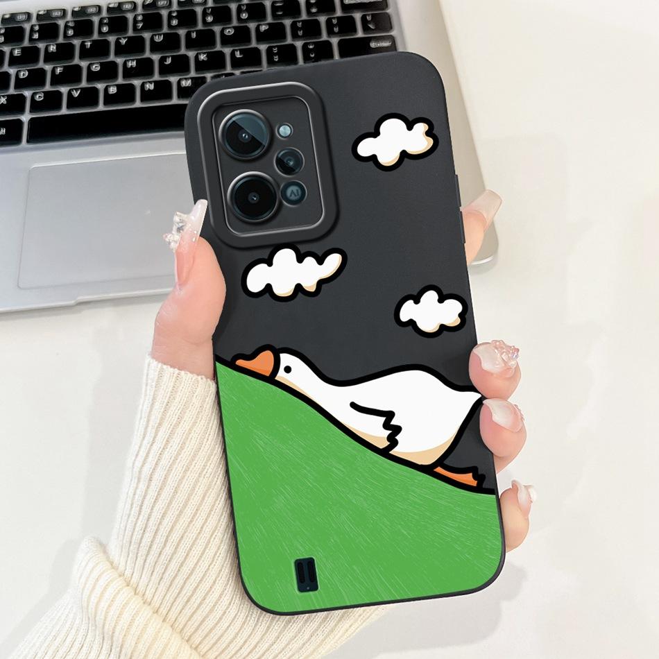 Чехол для Realme C31 RealmeC31 C 31 4G RMX3501 2022 Милый Мультяшный Защита Камеры Ударопрочный Мягкий Силиконовый Чехлы для Телефона