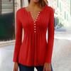Long Sleeve Shirts For Women Fall Fashion Dressy Casual Blouses Trendy Pleated Tunic Tops For Leggings