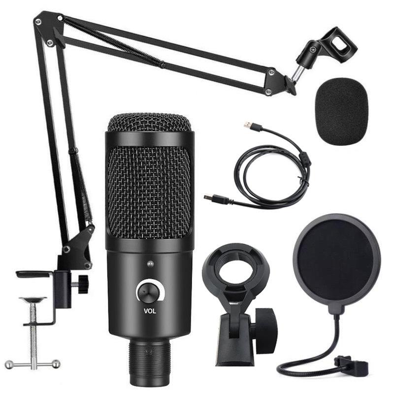 USB Condenser Microphones For PC Computer Laptop Singing Gaming Streaming Recording Studio YouTube Video Microfon