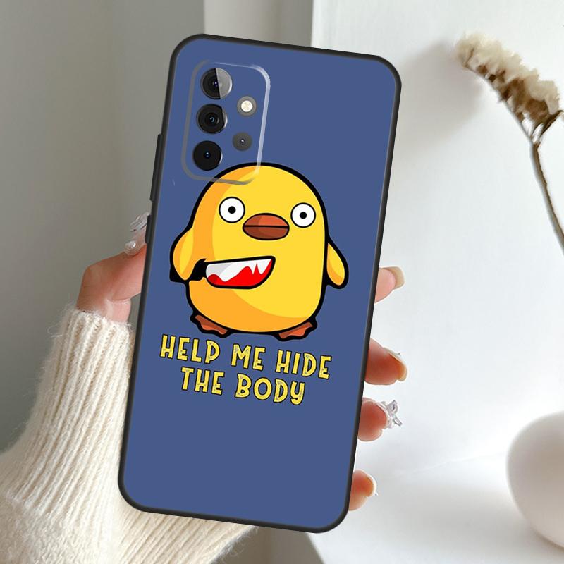 Duck With Knife Duck Cute Case For Samsung Galaxy A52 A32 A12 A16 A26 A36 A56 A15 A35 A55 A34 A54 A13 A33 A53 A17 A06