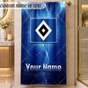 Пляжное полотенце Hamburger SV с индивидуальным текстом, персонализированное, мягкое, для пляжа, бассейна, дома, декор, подарок