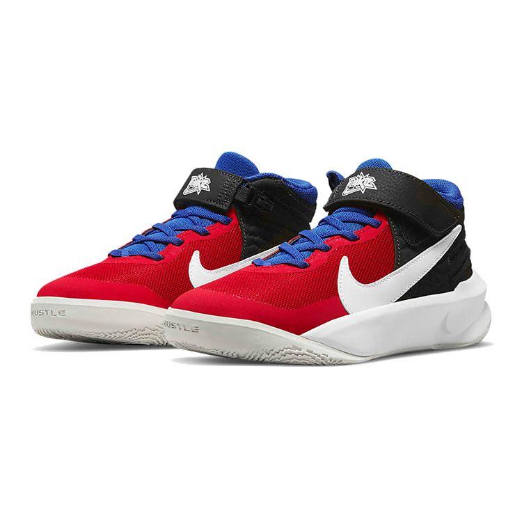 Nike Team Hustle D10 FlyEase GS University Red Game Royal Kids Sneakers Off-Noir White DD7303-005
