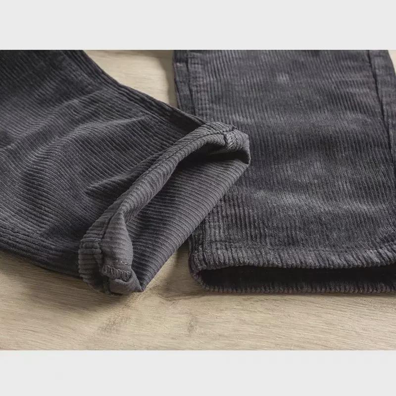 Мужские модные свободные вельветовые зимние брюки 2022 года