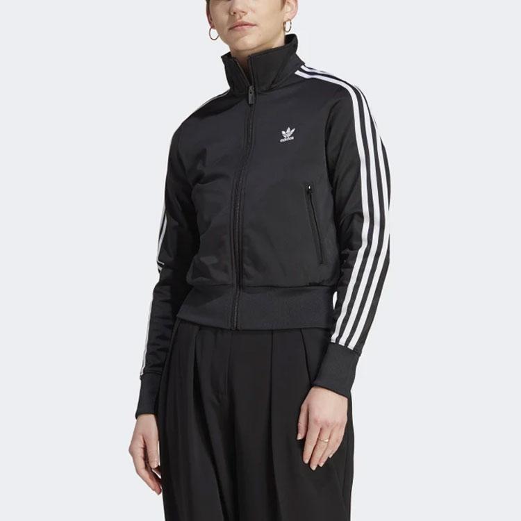 adidas Оригиналы Adicolor Classics Firebird Обычная посадка Полная молния Переработанный полиэстер Спортивная куртка Женская Черный IL8764