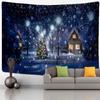 Рождественская ночная сцена, гобелен, настенный мультяшный рисунок, снежная сцена, Новогоднее украшение для дома