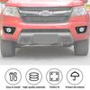 2x Black Front Fog Light Lamp Decor Cover Trim Bezels For Chevy Colorado 2014-18