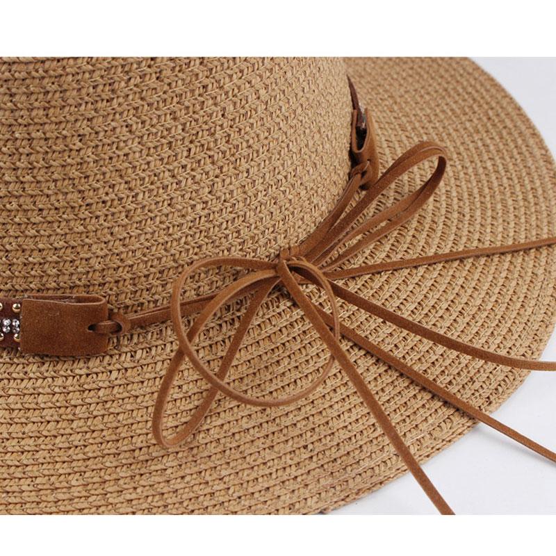 Женская шляпа-купол с плоским верхом, солнцезащитная соломенная шляпа, модная шляпа от солнца с плоским верхом