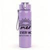 1PC His Mercies Sunrise Quote Text Graphic,750ml Color Plastic Sports Water Bottle,Leakproof Flip Straw Lid,Suitable for Sports Office Home Use