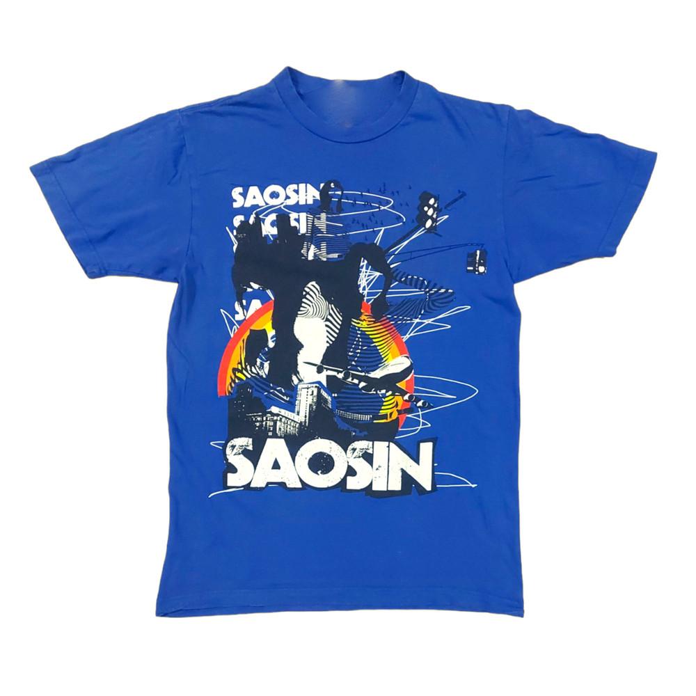 Vtg Saosin Band For Fans Cotton Blue Full Size Unisex Classic Shirt