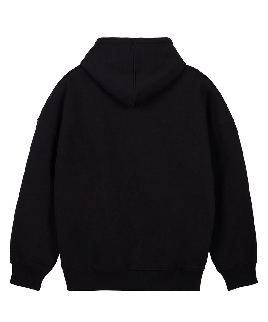 Худи оверсайз с широкими плечами Baby Beardoll_Черный