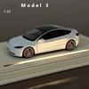1:32 Модель Tesla Model 3 Сплав Модель автомобиля Симуляция Звук и свет Игрушечная машинка с инерционным механизмом Металлическая машинка Коллекция для мальчиков Украшения Подарок