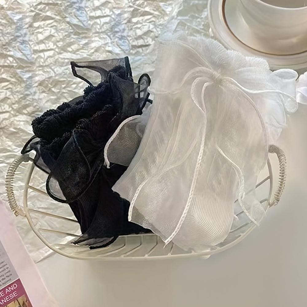 6 пар женских носков однотонные черные белые носки с кружевом и оборками в стиле Лолита летние тонкие носки в японском стиле каваии милые женские короткие носки