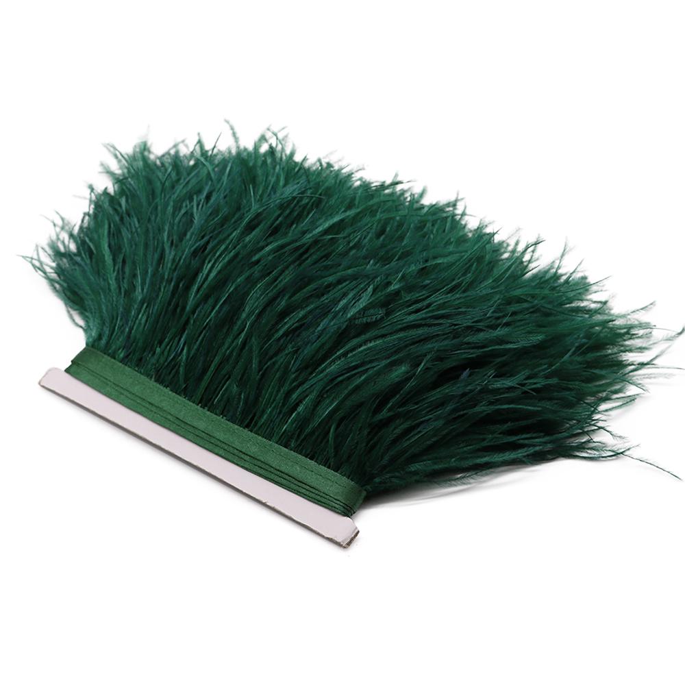 FeatherLight Blue Ostrich Feather Trim Ribbon Real Ostrich Feathers Fringe Trims for Party Clothing Sewing Decoration Plumes Diy Crafts