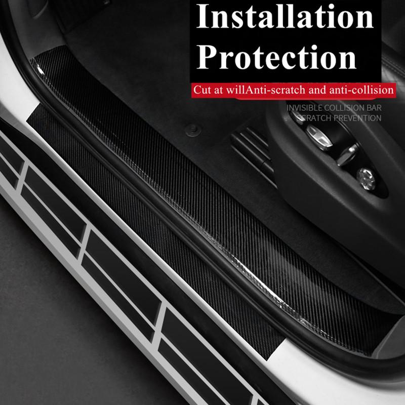 Защитная наклейка на порог автомобиля с защитой от царапин, нано-углеродное волокно, защитная лента для DIY пасты, защитная лента для бокового зеркала, пленка