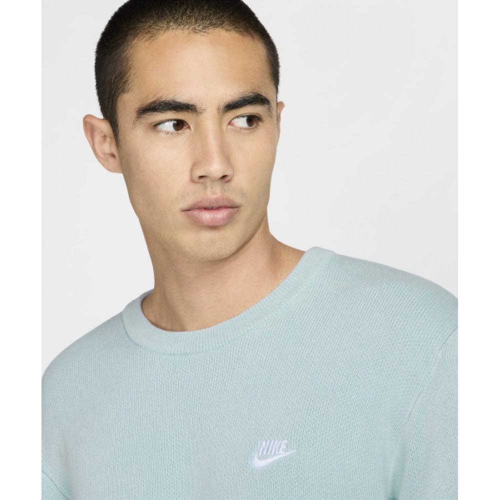 Nike Клубный свитер с круглым вырезом M Glacier Blue White Fq2913 474