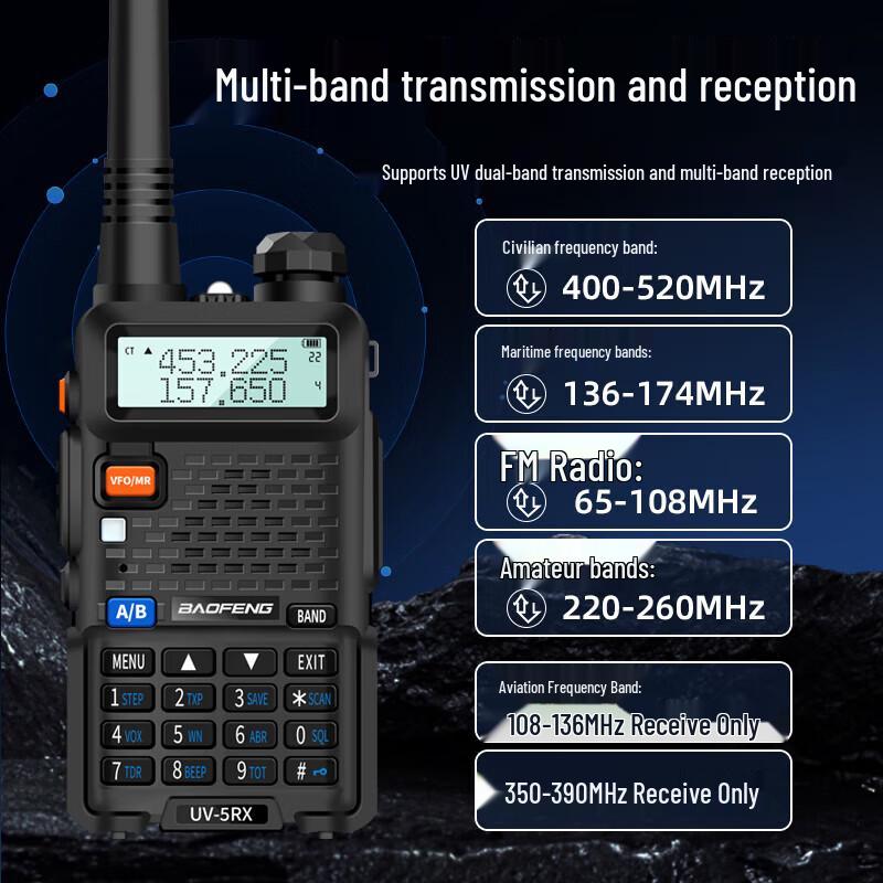 Baofeng UV-5RX Dual Band Walkie-Talkie (CN version)