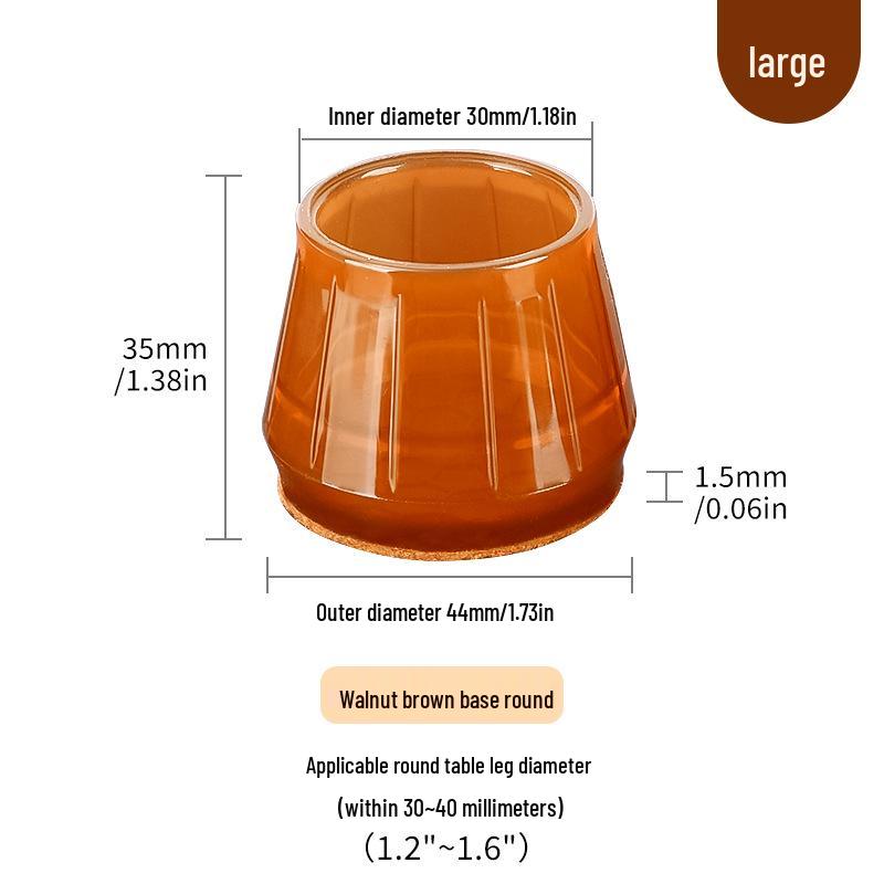 Силиконовые накладки на ножки стульев с фетровыми накладками - Защита мебели и снижение шума