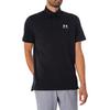 Under Armour Icon Удобная мягкая спортивная рубашка поло с коротким рукавом с логотипом бренда, мужская черная 1386608-001