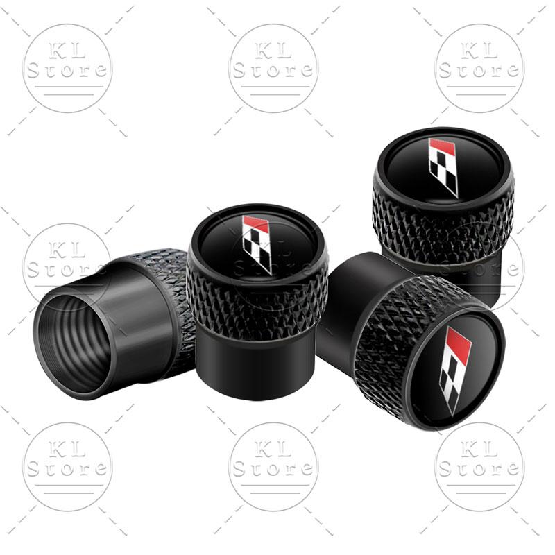 lcbn4 4Pcs Car Styling Racing Flag Badge Metal Wheel Tire Valve Caps Stem Case Dust Covers For Seat  Ibiza Cupra Arosa Ateca Cordoba
