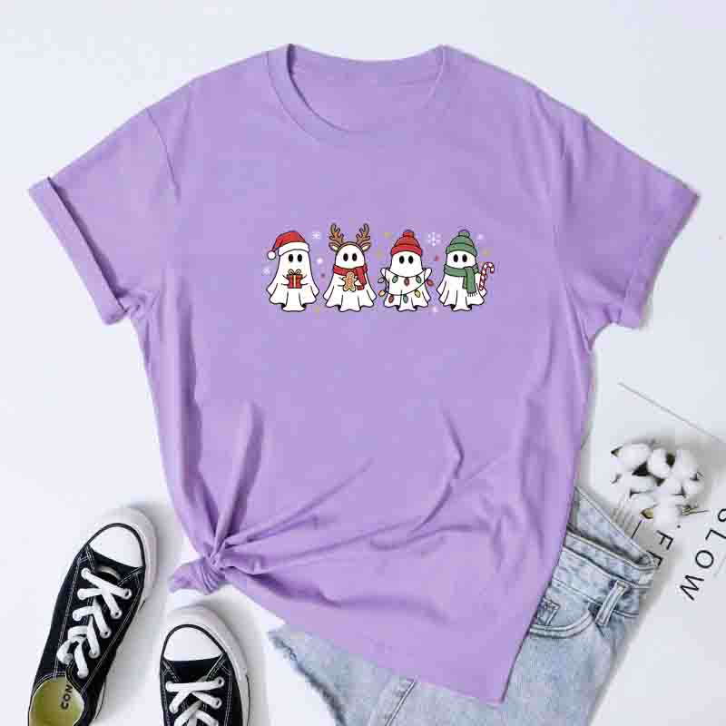 Cute Christmas Ghost Shirt Cozy Winter Holiday TShirt Festive Unisex Xmas Party Gift Top