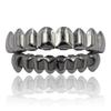 Unisex Glossy Finish Teeth Grillz Top Bottom Set Eco-friendly Copper Shiny Teeth Grillz Caps Gold Silver Teeth Jewelry Rapper