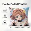 Аниме C-Cardcaptor S-Sakura Наволочка Декоративная для дивана Домашняя Двусторонняя печать Короткий плюш Наволочка Чехол для подушки